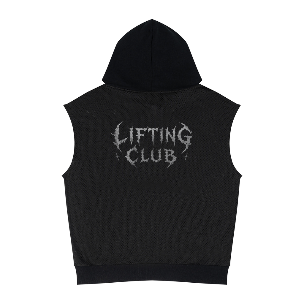 Mesh Sleeveless Hoodie