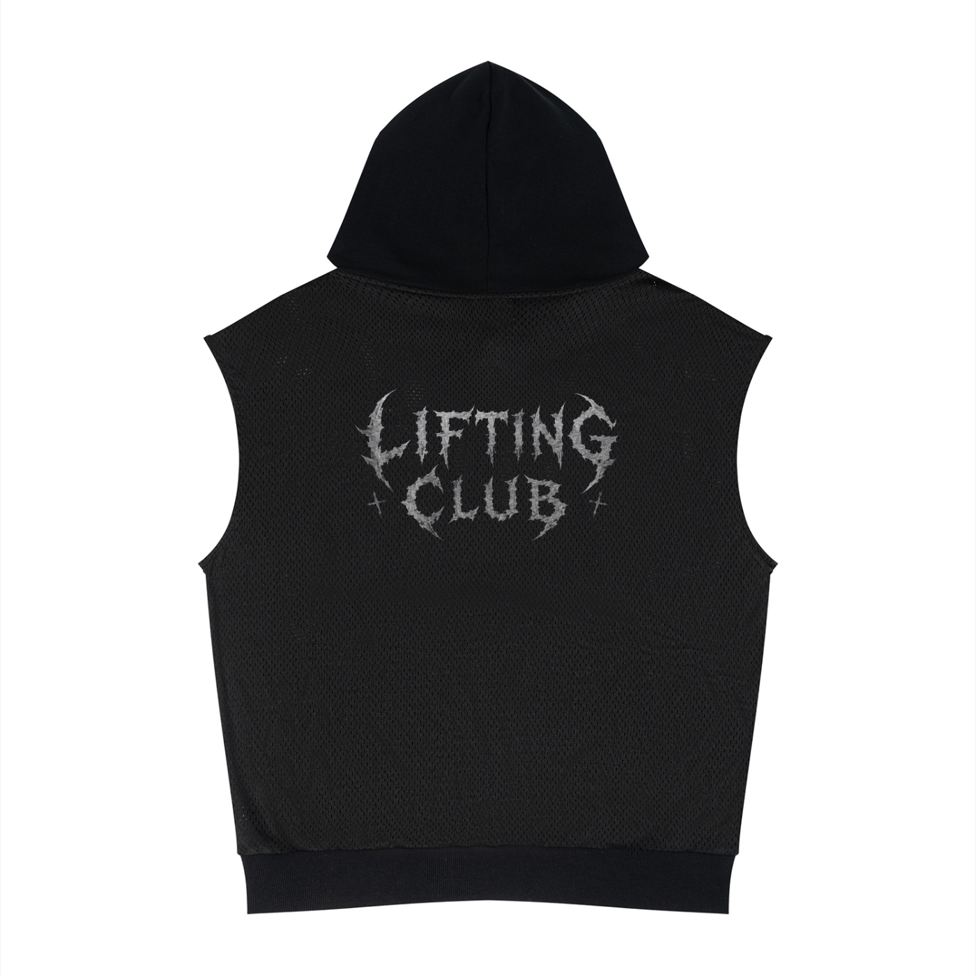 Mesh Sleeveless Hoodie